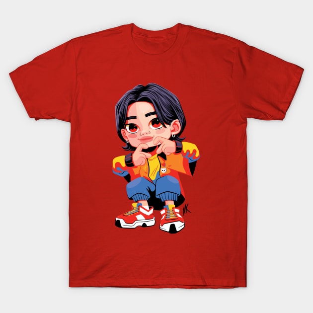 Hyunjin T-Shirt by nocturnallygeekyme